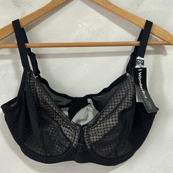 NWT Wonderbra Women's black perfect shape t-shirt bra Unlined 36DD - Picture 2 of 7